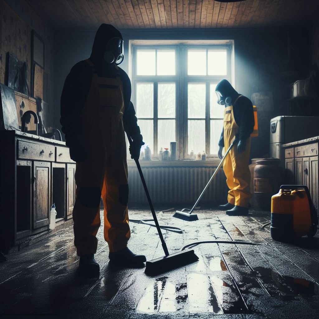 Precauciones y seguridad durante la limpieza de escenarios post mortem